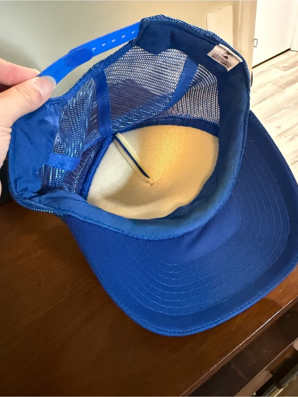 A.P. SCA A.O. Smith Water Heaters Blue Trucker Hat with Yellow Embroidery